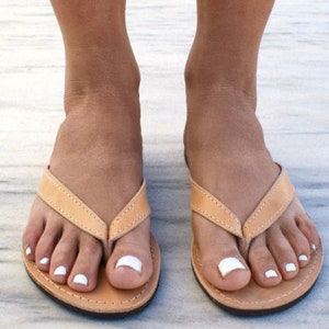 REA Sandals/ Ancient Greek Leather Sandals/ Thong Sandals/ | Etsy