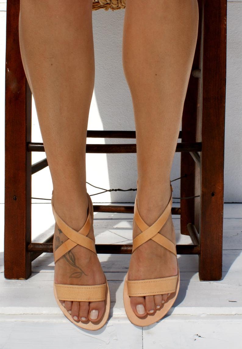 THETIS Sandals/ Ancient Greek Leather Sandals/ Classic Leather - Etsy