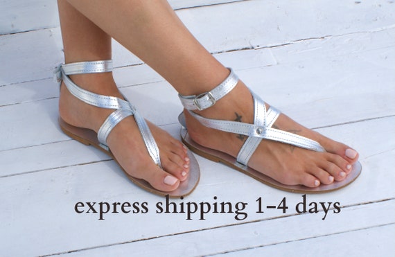 ANTIGONE 5 sandals/ Greek leather sandals/ ankle cuff sandals/ | Etsy