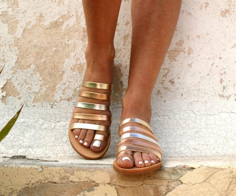 IONIA 2 Sandals/ Ancient Greek Leather Sandals/ Strappy - Etsy