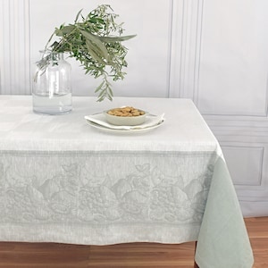 Rectangular jacquard tablecloth with Fruits. Long rectangle table cloth. Festive dining kitchen cover.  Farmhouse tabletop. Gift for hostess