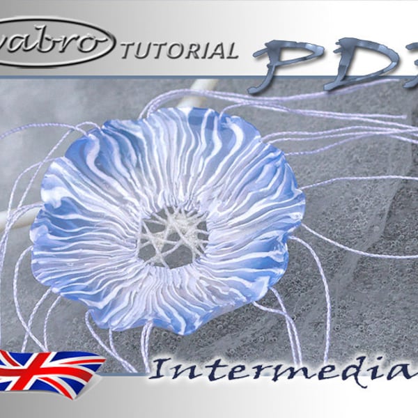 Polymer clay tutorial - Jellyfish flower pendant - English