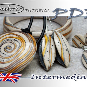 Polymer clay tutorial - Pattern Waves - Capsule Earrings - English
