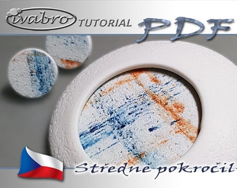Polymer clay tutorial - Čáry máry-brož - Czech