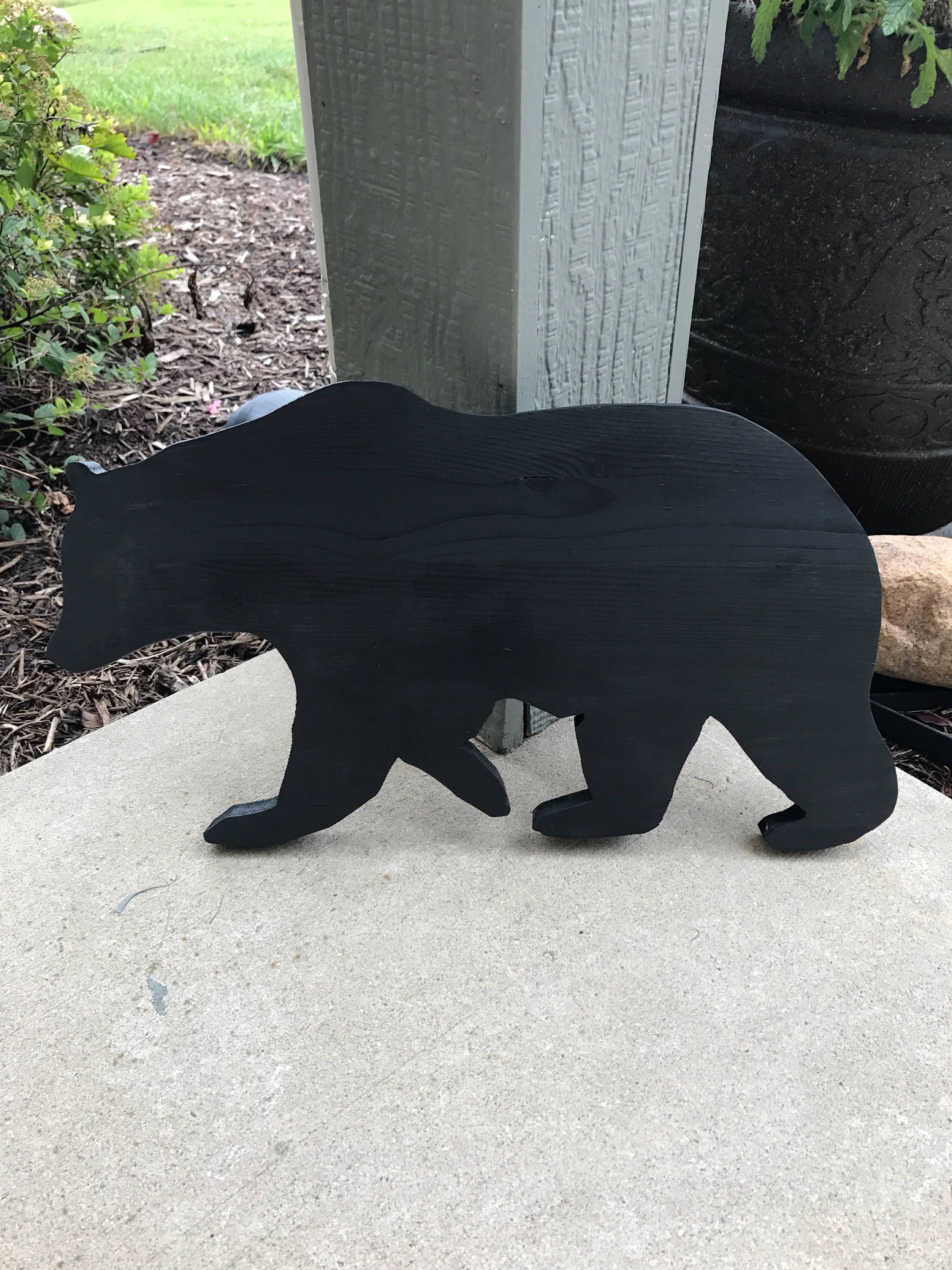 Wooden Bear Wall Decor Etsy