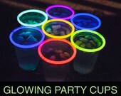 Neon Glow Party Themed Invitations Cup Plates Neon Glow Themed