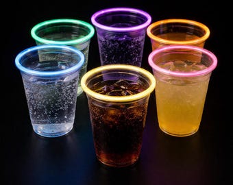 Neon Glow Party Cups Glow in the dark party cups Glow Stick LED Cups