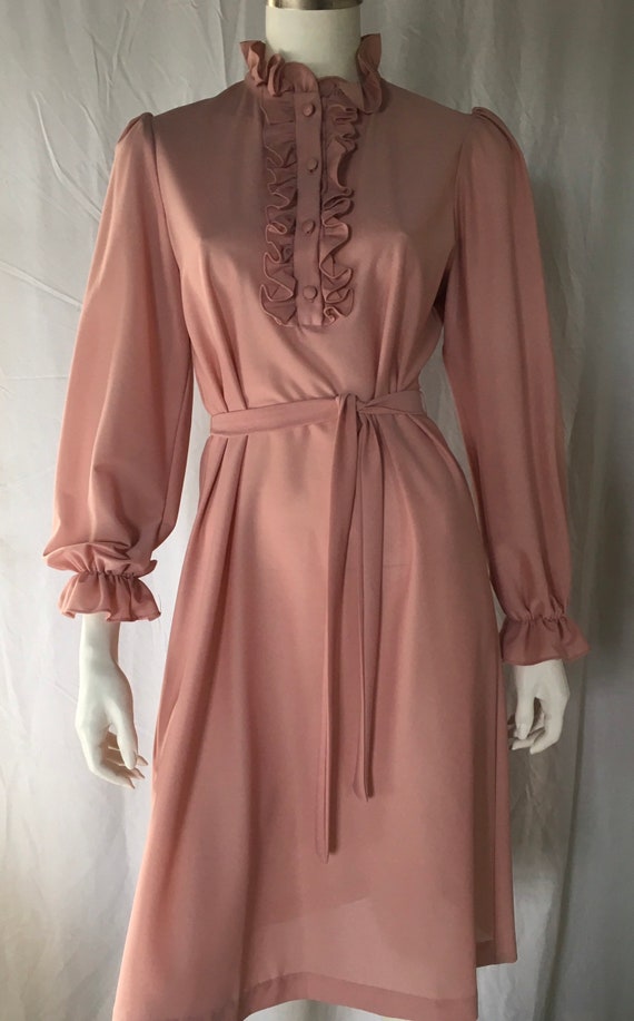 1970 pretty in pink work dress
