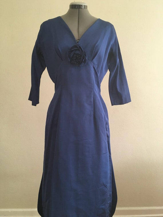 Royal blue 1960 cocktail dress
