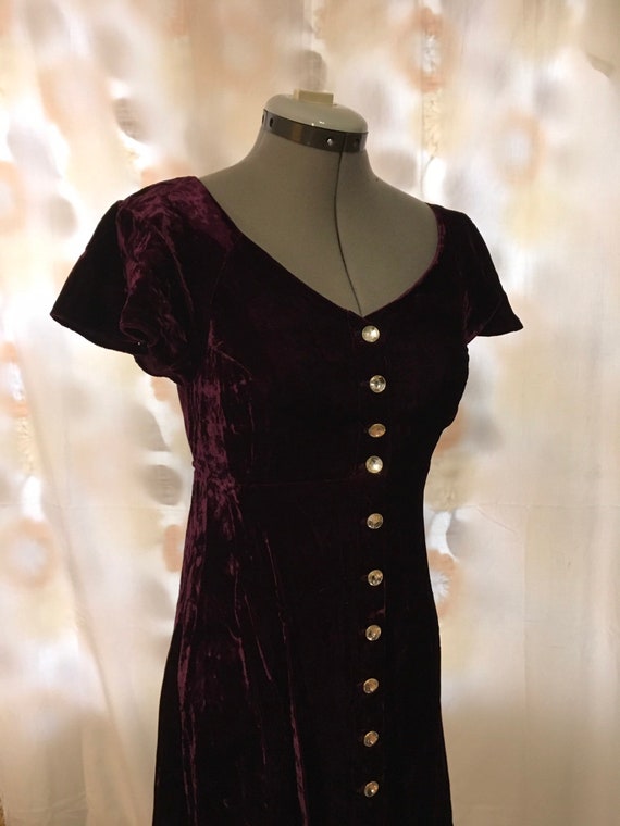 Betsey Johnson crushed velvet maxi dress