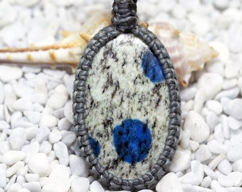 K2 Jasper macrame pendant