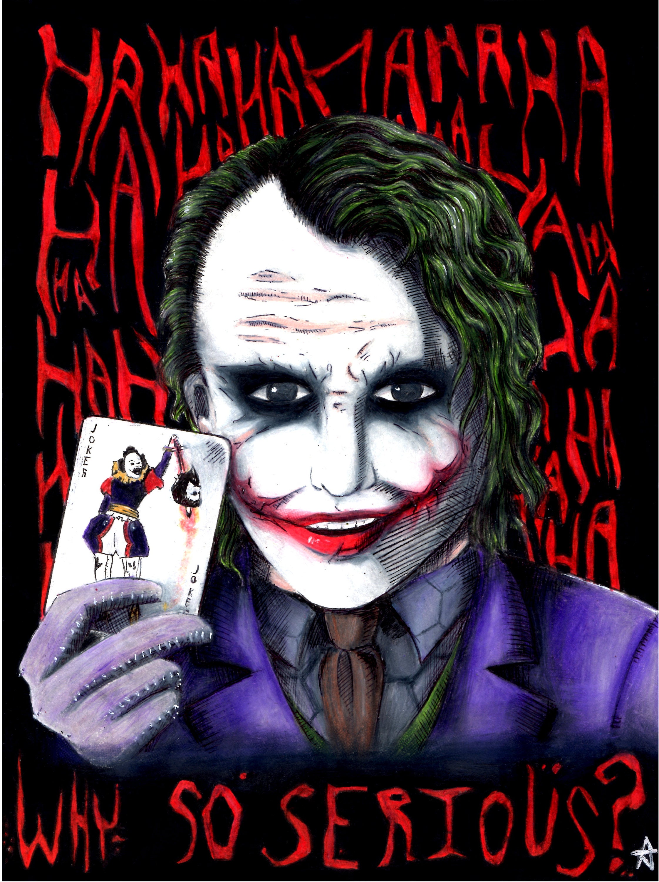 Why so Seriousprint the Joker, DC Comics, Batman, Harley Quinn, Gotham,  Hahaha, Joker Playing Card, the Dark Knight, Batman Begins, - Etsy