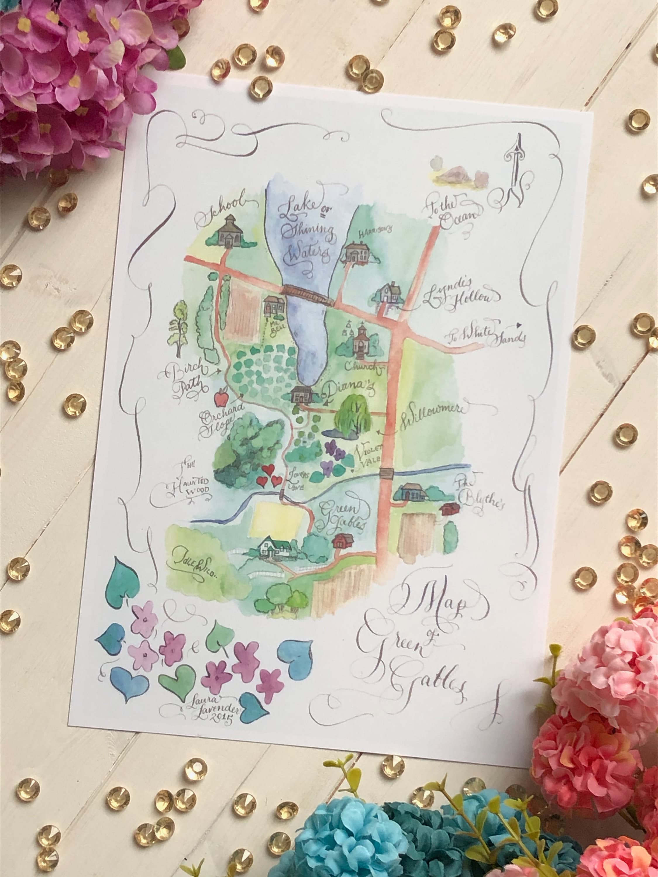 Anne of Green Gables Avonlea Map Etsy