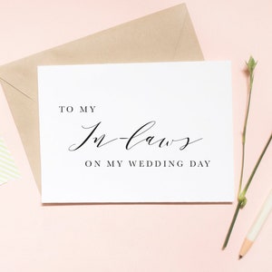 à mes beaux-parents pour carte de mariage, carte de beaux-parents, carte de futurs parents, carte de mariage / SKU : LNWD41 | LUNE