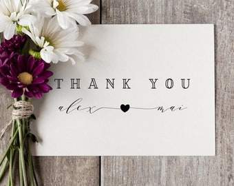 pack of thank you wedding cards, thank you gift card, newlywed thank you card, bulk thank you cards / SKU: LNTHANKS15 | LUNA