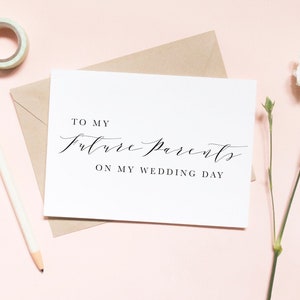 à mes futurs parents pour carte de mariage, carte de beaux-parents, carte de futurs parents, carte de mariage / LUNA | SKU : LNWD41B | LUNE