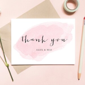 Dankeskarten im Set, Dankeskarten, Dankeskarte, Brautpaar-Dankeskarte, Dankeskarte Masse / SKU: LNTHANKS21 | SEHR GUT
