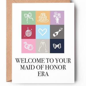 Maid Of Honor Proposal Card | Will You Be My Maid Of Honor | Eras Tour Inspired Bridesmaid Card