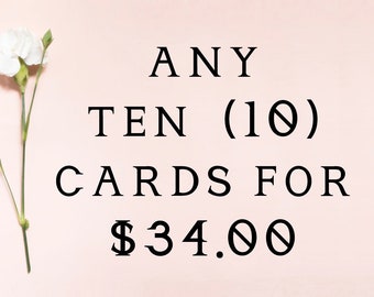 Pick 10 cards for 34 wedding cards, proposal cards, wedding day cards, mix and match cards for wedding