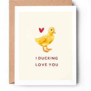 Je t'aime / Carte de jeu de mots amusante / Jolie carte pour la Saint-Valentin / Carte d'anniversaire / SKU : LNVD26
