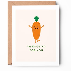 Je suis d'accord avec vous, joli jeu de mots sur les carottes, carte de félicitations, carte pour les jalons, carte de voeux de félicitations / SKU : LNPUNS28