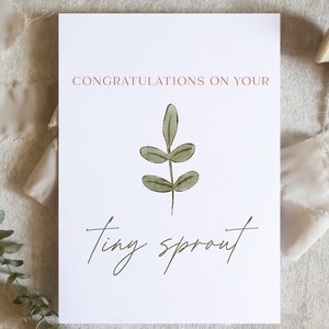 Carte de félicitations pour votre petite pousse / carte de famille qui s'agrandit / carte de félicitations pour un nouveau bébé / carte pour un nouveau bébé / SKU : LNBABY15