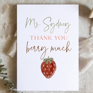 Carte Merci berry / Impressionnante carte de professeur / Carte de remerciement pour la garderie des enseignants SKU : LNTEACHER06