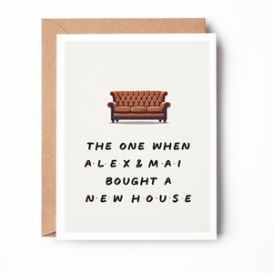 celle où ils ont acheté une nouvelle maison, une carte d'amis, une nouvelle maison, une nouvelle carte de maison, une nouvelle carte de voisins, une jolie carte de nouvelle maison / SKU : LNNH05B