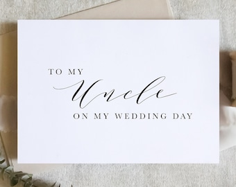 To my uncle on my wedding day card, to my uncle card, to my uncle card, wedding day card / SKU: LNWD53D