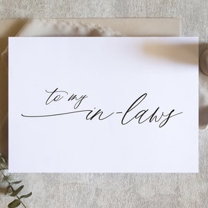à mes beaux-parents pour carte de mariage, carte de beaux-parents, carte de futurs parents, carte de jour de mariage / SKU : LNWD64F / charlotte