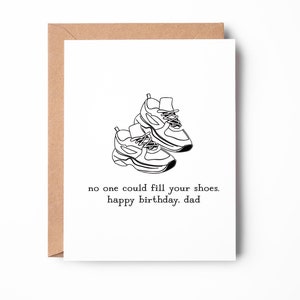 papa, carte d'anniversaire pour papa, carte de chaussures pour papa, carte d'anniversaire, partenaire dans le crime, jolie carte d'anniversaire / SKU : LNBD20