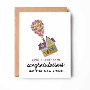 Félicitations pour la nouvelle carte de maison, la nouvelle maison ballon, la nouvelle carte de maison, la nouvelle carte de maison, la nouvelle carte de voisins, une jolie nouvelle carte de maison / SKU : LNNH01B