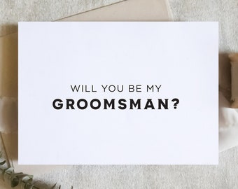 Simple Be my groomsman card,  will you be my groomsman card, will you be my best man card, wedding card / SKU: LNGMP18