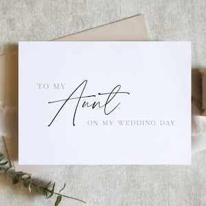 Pour ma tante le jour de mon mariage, pour ma tante, pour ma tante, carte pour le jour de mon mariage / SKU : LNWD56K / ZOEY