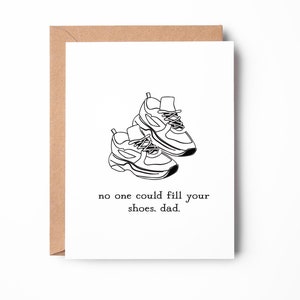 papa, carte de fête des pères, carte de chaussures pour papa, carte d'anniversaire, partenaire dans le crime, jolie carte / SKU : LNMD12