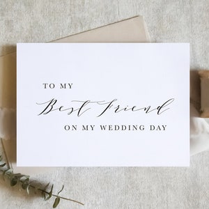 À mon meilleur ami pour le jour de mon mariage, à ma carte pour mon meilleur ami, à ma carte pour mon meilleur ami, pour le jour de mon mariage / SKU : LNWD53H | LUNE