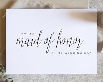 to my maid of honor, simple wedding card, simple proposal card, bridesmaid card, best friend card, proposal card / SKU: LNWD62V / EMMA