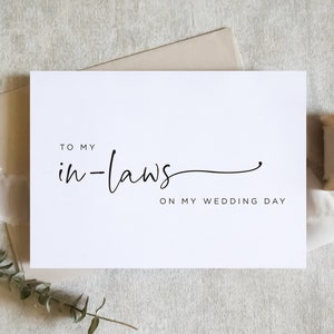 à mes beaux-parents pour carte de mariage, carte de beaux-parents, carte de futurs parents, carte de jour de mariage / SKU : LNWD70F / EMILY