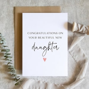 Félicitations pour votre nouvelle carte fille / carte pour nouvelle maman / carte pour nouveau bébé / carte pour nouvelle maman / vous avez cette maman / SKU : LNBABY06