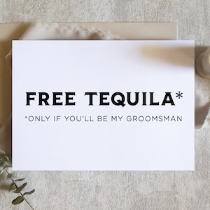 Carte humoristique tequila gratuite, serez-vous mon garçon d'honneur carte, serez-vous mon témoin, carte de mariage, proposition de garçon d'honneur / SKU : LNGMP25