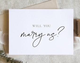 will you marry us card, officiant card, to our officiant card, to our officiant, wedding day card / SKU: LNBM62 / ZOEY