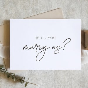 Carte voulez-vous nous marier, carte de célébrant, carte de célébrant, carte de célébrant, jour de mariage / SKU : LNBM62 / ZOEY