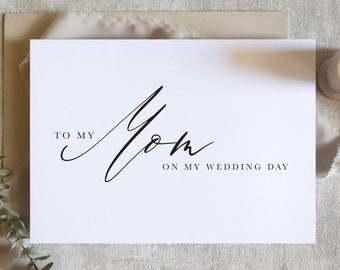 To my mom on my wedding day card, to my mom card, to my mother card, wedding day card / SKU: LNWD61B / RINA