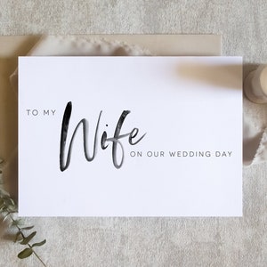 À ma femme sur notre carte de mariage, À ma femme sur notre carte de mariage, À ma femme, carte de mariage / SKU : LNWD60D / ELISE