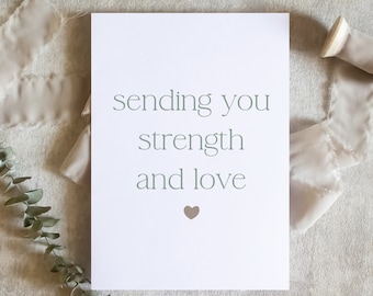 sending you strength and love card, sympathy card, in sympathy greeting card | bereavement condolence grieving card / SKU: LNOS40