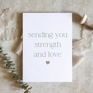 vous envoie force et amour, carte de sympathie, carte de vœux | Carte de condoléances pour deuil / SKU : LNOS40