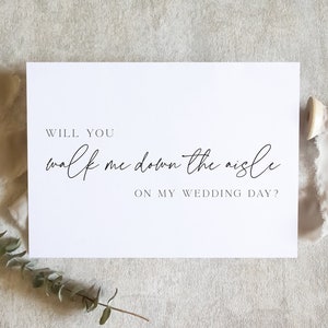 Carte de mariage, carte de l'allée, carte pour papa le jour du mariage, carte pour la cérémonie de mariage / SKU : LNWD63 / ZOEY