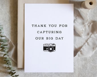 thank you for capturing our big day card, photographer card, thank you card, wedding day card / SKU: LNWD71 | alex