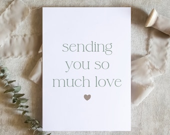 sending you so much love card, sympathy card, in sympathy greeting card | bereavement condolence grieving card / SKU: LNOS42