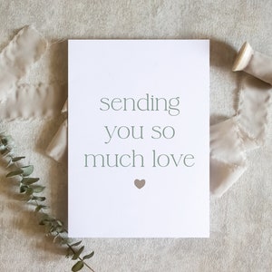 vous envoie tellement d'amour carte de vœux, carte de sympathie, carte de vœux de sympathie | Carte de condoléances pour deuil / SKU : LNOS42